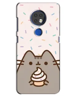Чехол для Nokia 7.2 с картинкой «Пушин с кексом»