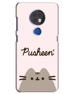 Чехол для Nokia 7.2 с картинкой «Pusheen логотип»