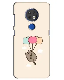 Чехол для Nokia 7.2 с картинкой «Пушин на шариках»