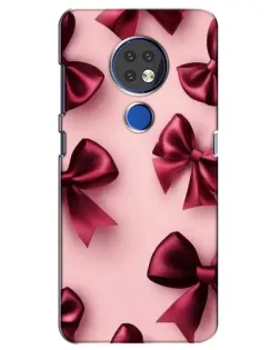 Чехол для Nokia 7.2 с картинкой «Бордовый атлас»