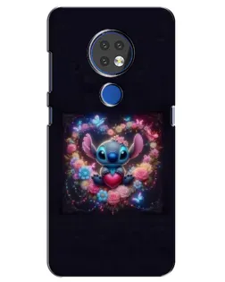 Чохол для Nokia 7.2 з картинкою «Stitch у квітах»