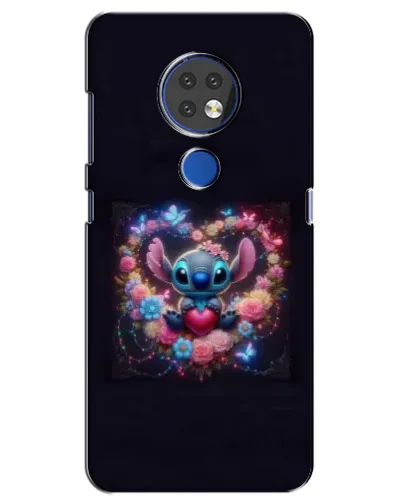 Чохол для Nokia 7.2 з картинкою «Stitch у квітах»