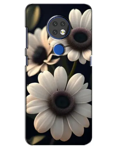 Чохол для Nokia 7.2 з картинкою «Білі маргаритки макро»