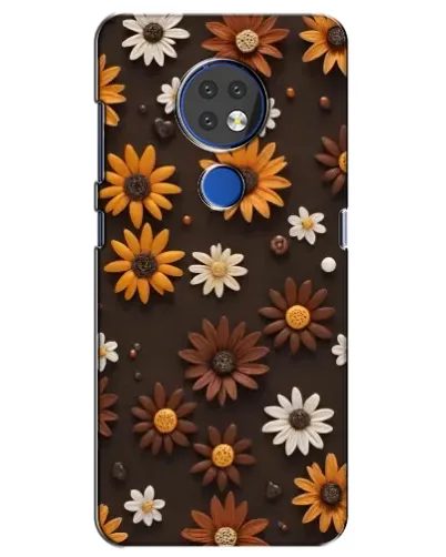 Чохол для Nokia 7.2 з картинкою «Візерунок з маленьких соняшників»