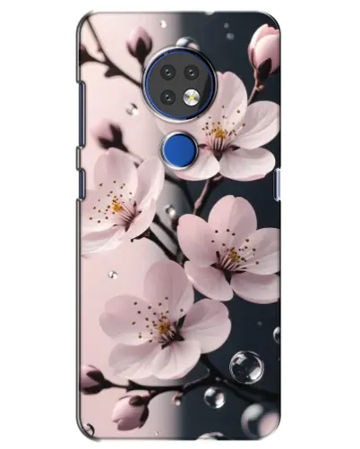 Чехол для Nokia 7.2 с картинкой «Нежная сакура и капли» Чехол для Nokia 7.2 с картинкой «Нежная сакура и капли»