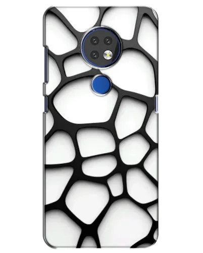 Чехол для Nokia 7.2 с картинкой «Белая объемная сетка»
