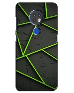 Чехол для Nokia 7.2 с картинкой «Зеленые геометрические линии»