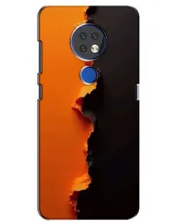 Чехол для Nokia 7.2 с картинкой «Оранжевый разлом»