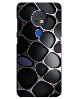 Чехол для Nokia 7.2 с картинкой «Объемная темная решетка»
