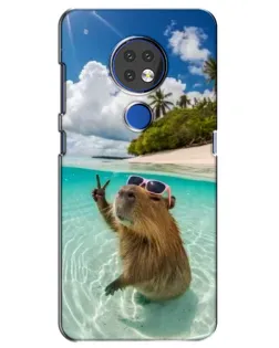 Чохол для Nokia 7.2 з картинкою «Капібара на морі» Чохол для Nokia 7.2 з картинкою «Капібара на морі»