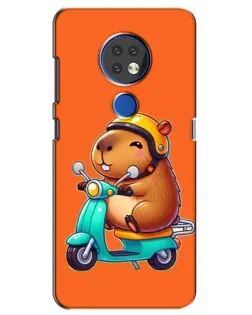 Чохол для Nokia 7.2 з картинкою «Капібара на скутері» Чохол для Nokia 7.2 з картинкою «Капібара на скутері»