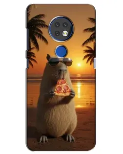 Чохол для Nokia 7.2 з картинкою «Капібара з піцою» Чохол для Nokia 7.2 з картинкою «Капібара з піцою»