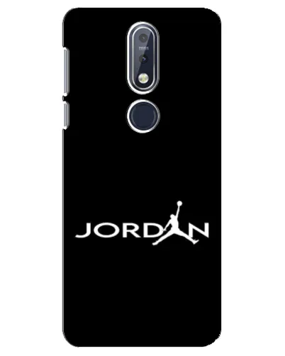 Чехол для Nokia 7.1 (2018) с картинкой «Jordan White Logo»