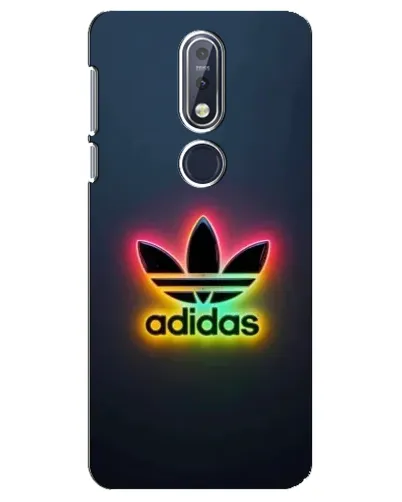 Чехол для Nokia 7.1 (2018) с картинкой «Неоновый Adidas»