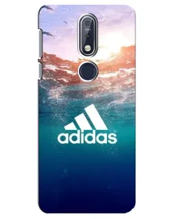 Чехол для Nokia 7.1 (2018) с картинкой «Океанская глубина адидас» Чехол для Nokia 7.1 (2018) с картинкой «Океанская глубина адидас»