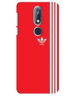 Чехол для Nokia 7.1 (2018) с картинкой «Красный минимализм Adidas» Чехол для Nokia 7.1 (2018) с картинкой «Красный минимализм Adidas»