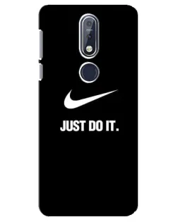 Чехол для Nokia 7.1 (2018) с картинкой «Классический принт Nike» Чехол для Nokia 7.1 (2018) с картинкой «Классический принт Nike»