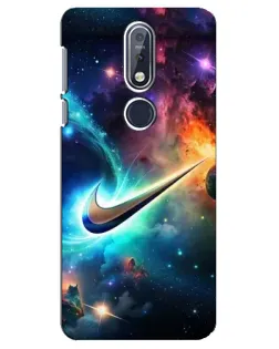 Чехол для Nokia 7.1 (2018) с картинкой «Космический Nike Swoosh» Чехол для Nokia 7.1 (2018) с картинкой «Космический Nike Swoosh»