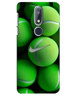 Чехол для Nokia 7.1 (2018) с картинкой «Теннисные мячи Найк» Чехол для Nokia 7.1 (2018) с картинкой «Теннисные мячи Найк»