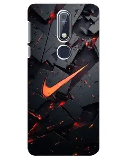 Чехол для Nokia 7.1 (2018) с картинкой «Nike — эффект разломов» Чехол для Nokia 7.1 (2018) с картинкой «Nike — эффект разломов»