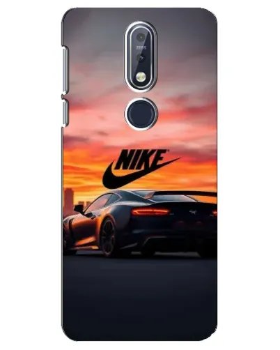 Чехол для Nokia 7.1 (2018) с картинкой «Nike и суперкар»