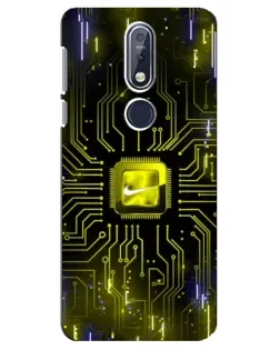 Чехол для Nokia 7.1 (2018) с картинкой «Nike — золотая искра» Чехол для Nokia 7.1 (2018) с картинкой «Nike — золотая искра»