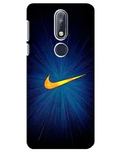 Чехол для Nokia 7.1 (2018) с картинкой «Синий пульс Nike» Чехол для Nokia 7.1 (2018) с картинкой «Синий пульс Nike»