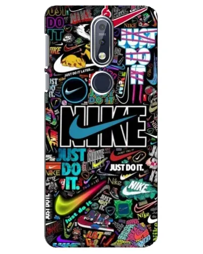 Чехол для Nokia 7.1 (2018) с картинкой «Яркий коллаж Nike» Чехол для Nokia 7.1 (2018) с картинкой «Яркий коллаж Nike»