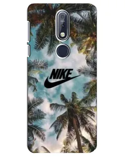 Чехол для Nokia 7.1 (2018) с картинкой «Тропический принт Nike» Чехол для Nokia 7.1 (2018) с картинкой «Тропический принт Nike»