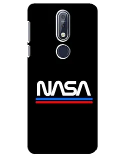 Чехол для Nokia 7.1 (2018) с картинкой «NASA — классика Red Blue» Чехол для Nokia 7.1 (2018) с картинкой «NASA — классика Red Blue»