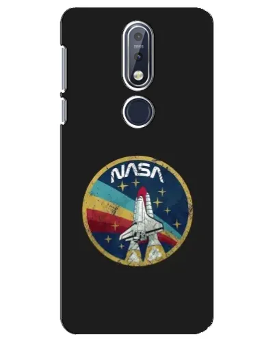 Чехол для Nokia 7.1 (2018) с картинкой «NASA — эмблема миссии»