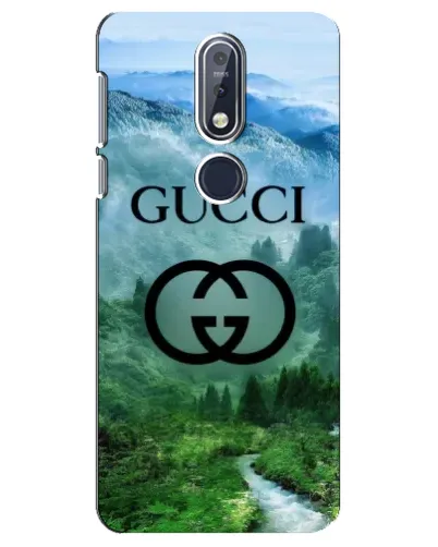 Чехол для Nokia 7.1 (2018) с картинкой «Gucci — горный пейзаж»