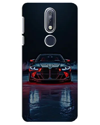 Чехол для Nokia 7.1 (2018) с картинкой «BMW на мокрой дороге»