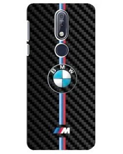 Чехол для Nokia 7.1 (2018) с картинкой «Эмблема BMW и карбон»