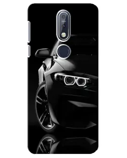 Чохол для Nokia 7.1 (2018) з картинкою «Чорна BMW — профіль»