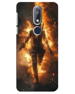 Чехол для Nokia 7.1 (2018) с картинкой «BMW — скорость в дожде»