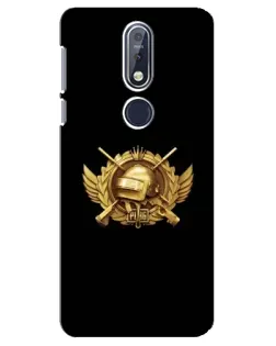 Чехол для Nokia 7.1 (2018) с картинкой «PUBG — оранжевый градиент»