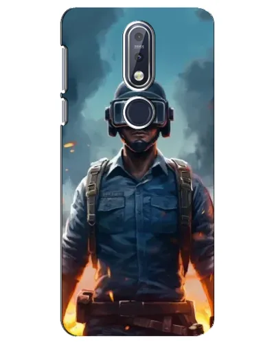 Чехол для Nokia 7.1 (2018) с картинкой «PUBG — реалистичный герой»