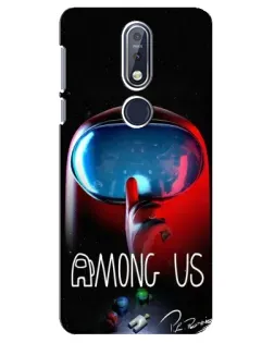 Чохол для Nokia 7.1 (2018) з картинкою «Червоний імпостер — макро» Чохол для Nokia 7.1 (2018) з картинкою «Червоний імпостер — макро»