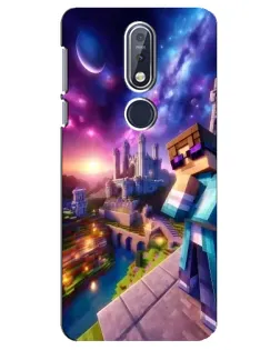 Чехол для Nokia 7.1 (2018) с картинкой «Стив и космос»