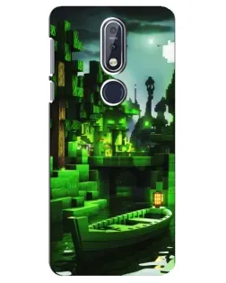 Чехол для Nokia 7.1 (2018) с картинкой «Minecraft лесной пейзаж»