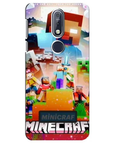 Чехол для Nokia 7.1 (2018) с картинкой «Minecraft герои игры»