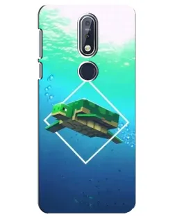 Чехол для Nokia 7.1 (2018) с картинкой «Черепаха Minecraft»