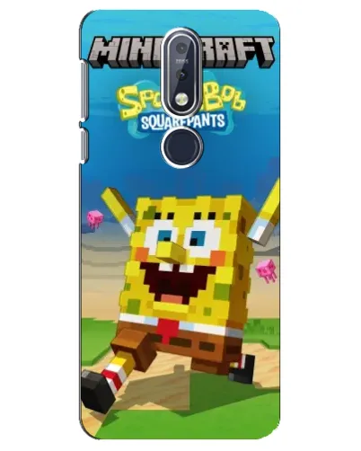Чехол для Nokia 7.1 (2018) с картинкой «Губка Боб Minecraft» Чехол для Nokia 7.1 (2018) с картинкой «Губка Боб Minecraft»