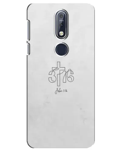 Чехол для Nokia 7.1 (2018) с картинкой «Иоанна 3:16 Крест»