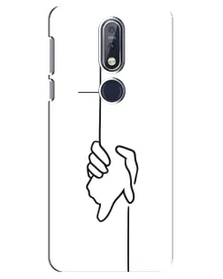 Чехол для Nokia 7.1 (2018) с картинкой «Рука держит» Чехол для Nokia 7.1 (2018) с картинкой «Рука держит»