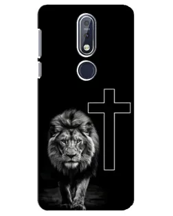 Чехол для Nokia 7.1 (2018) с картинкой «Лев и Крест» Чехол для Nokia 7.1 (2018) с картинкой «Лев и Крест»