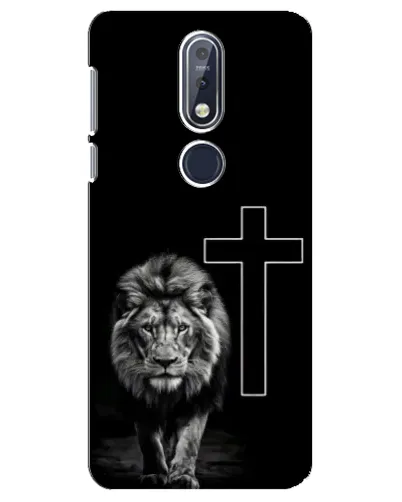 Чехол для Nokia 7.1 (2018) с картинкой «Лев и Крест»
