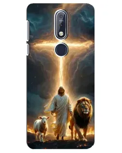 Чехол для Nokia 7.1 (2018) с картинкой «Лев Иуды и Свет» Чехол для Nokia 7.1 (2018) с картинкой «Лев Иуды и Свет»