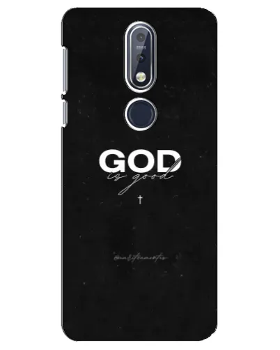Чехол для Nokia 7.1 (2018) с картинкой «GOD — Бог над всем»